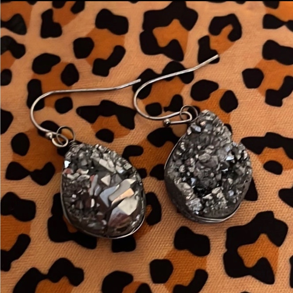 Dursy Rock Silver Earrings